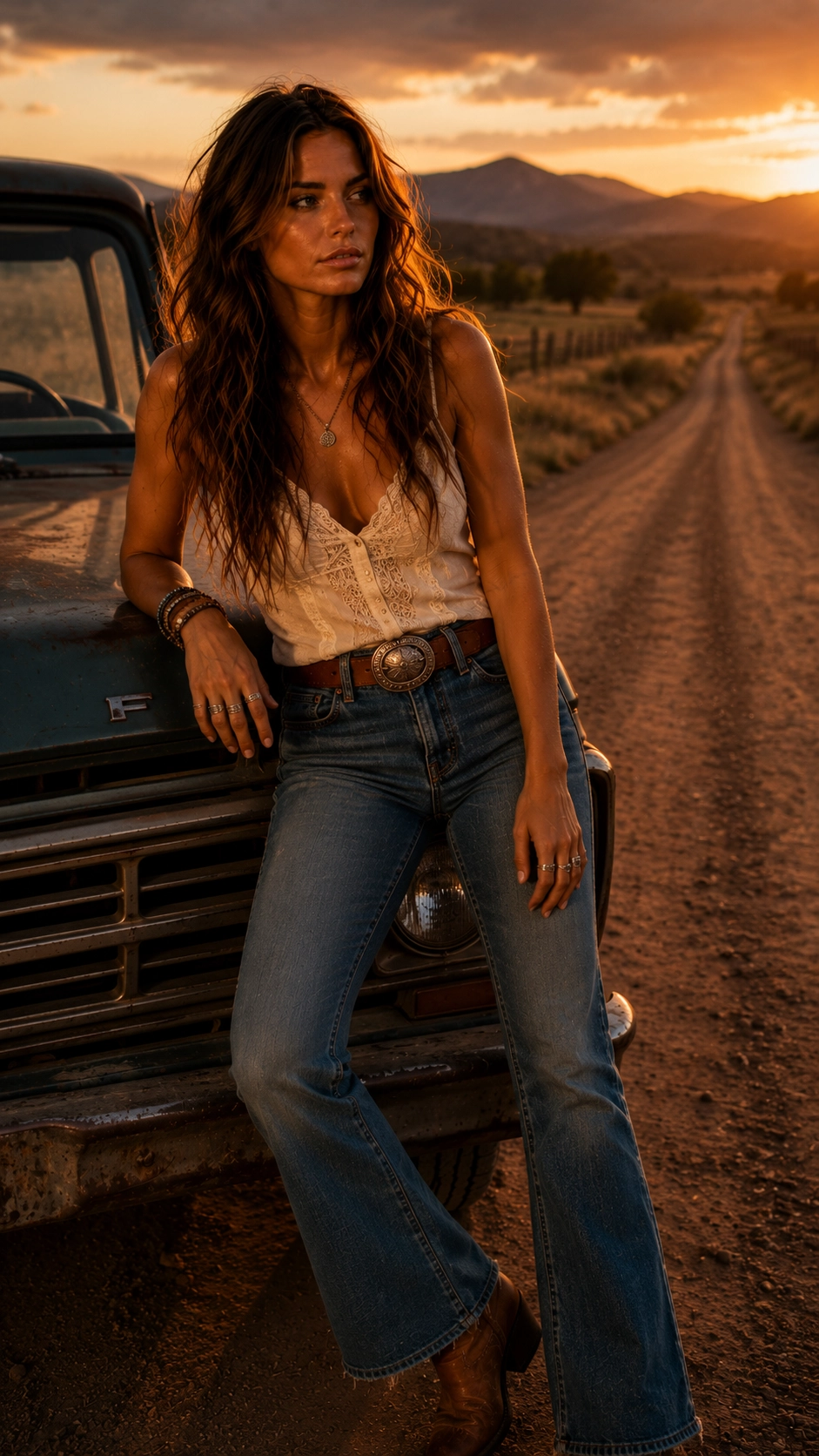 Dakota Wilder on a dusty backroad